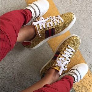 Gucci Glitter Gold sneakers